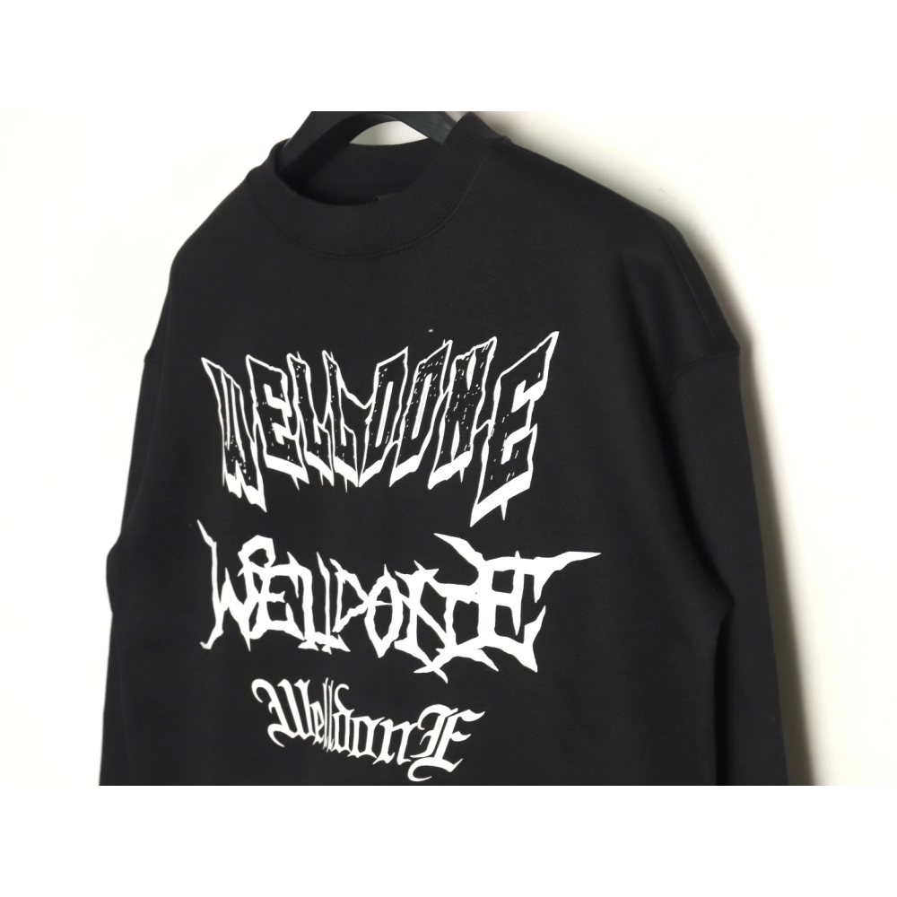 We11done in low price trust seller,in low price trust seller,Clothing,Buy Cheap Discount We11 Done Sanskrit letter crew neck in 