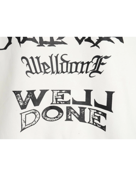 We11done in low price trust seller,in low price trust seller,Clothing,Buy Cheap Discount We11 Done Sanskrit letter crew neck in 