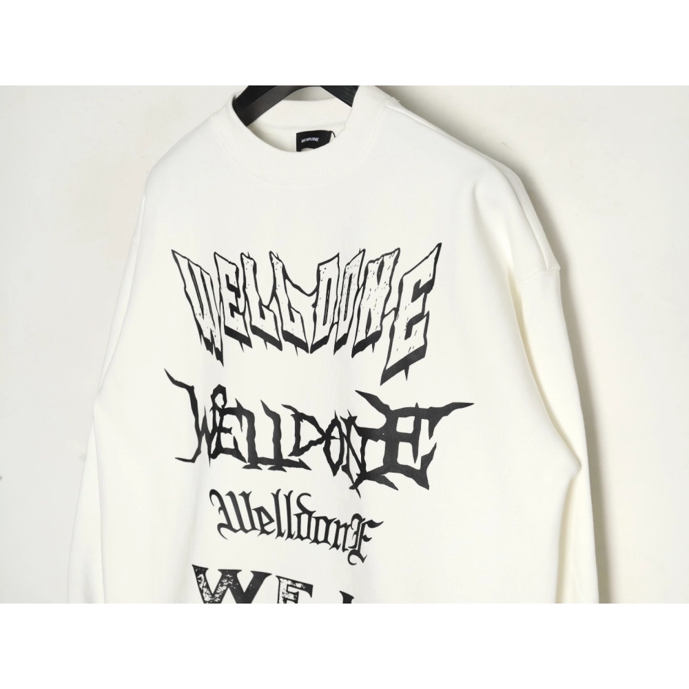 We11done in low price trust seller,in low price trust seller,Clothing,Buy Cheap Discount We11 Done Sanskrit letter crew neck in 