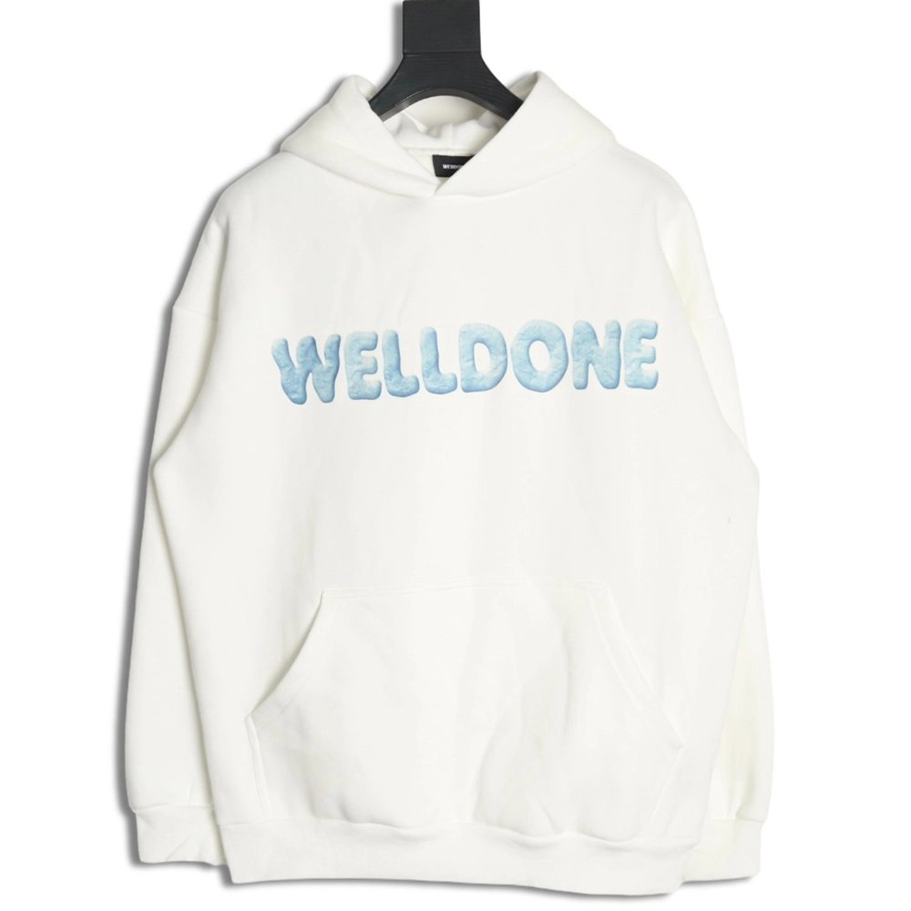 We11done Hoodie,Hoodie,Clothing,Buy Cheap Discount We11 Done wrinkled leather lettering hoodie