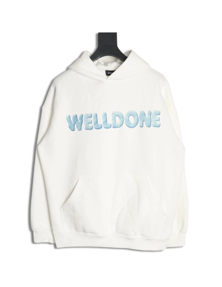 We11done Hoodie,Hoodie,Clothing,Buy Cheap Discount We11 Done wrinkled leather lettering hoodie
