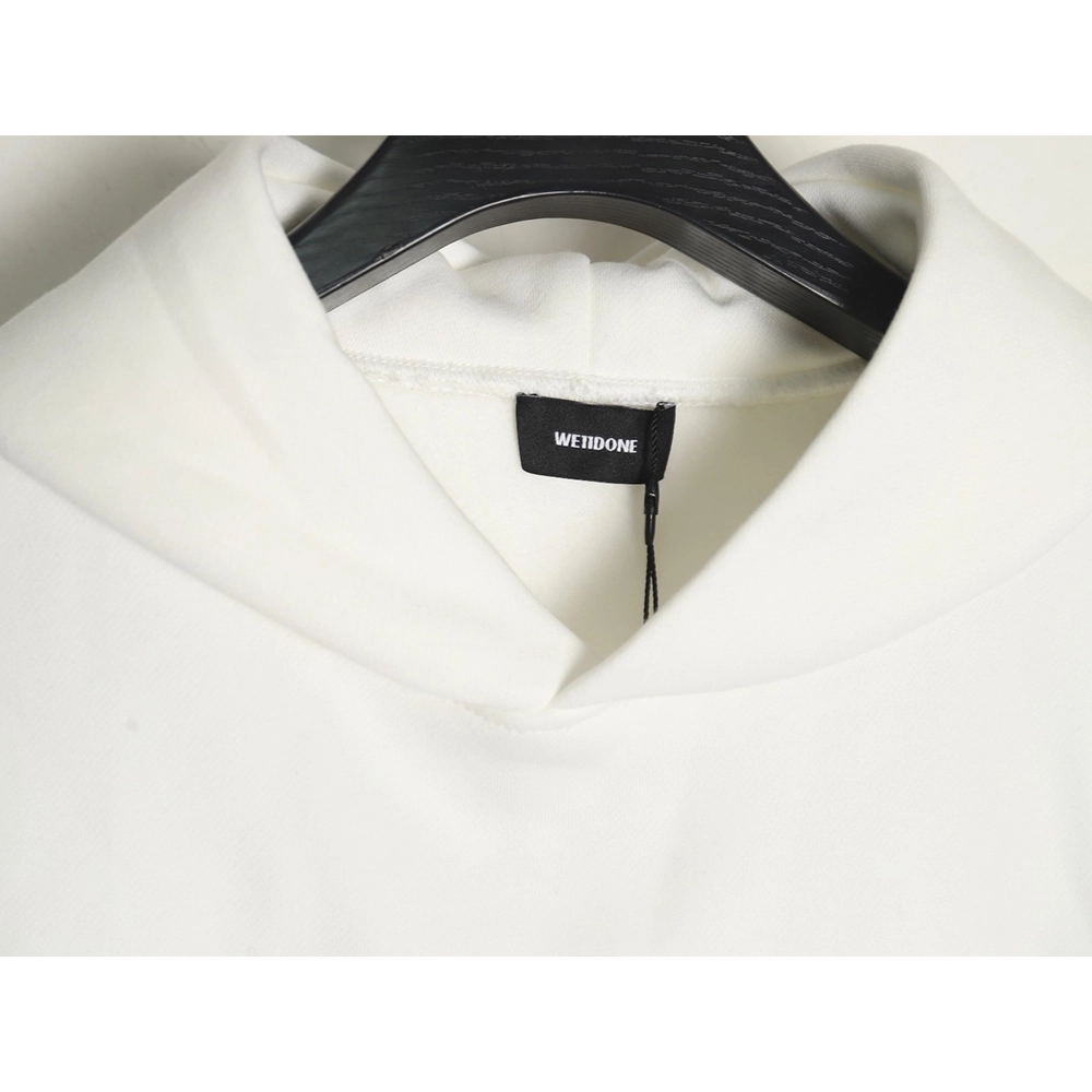 We11done Hoodie,Hoodie,Clothing,Buy Cheap Discount We11 Done wrinkled leather lettering hoodie