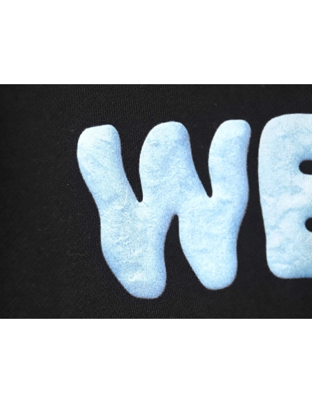 We11done Hoodie,Hoodie,Clothing,Buy Cheap Discount We11 Done wrinkled leather lettering hoodie