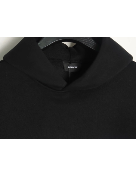 We11done Hoodie,Hoodie,Clothing,Buy Cheap Discount We11 Done wrinkled leather lettering hoodie