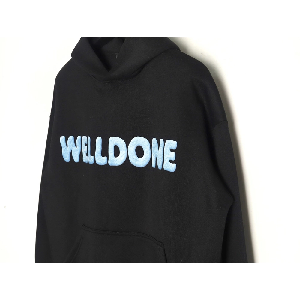 We11done Hoodie,Hoodie,Clothing,Buy Cheap Discount We11 Done wrinkled leather lettering hoodie
