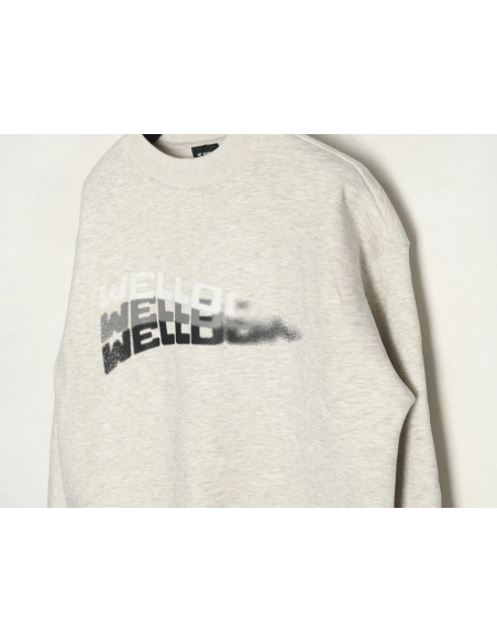 We11done in low price trust seller,in low price trust seller,Clothing,Buy Cheap Discount We11 Done diffused lettering crew neck 