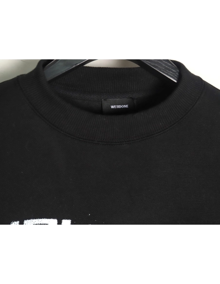 We11done in low price trust seller,in low price trust seller,Clothing,Buy Cheap Discount We11 Done diffused lettering crew neck 