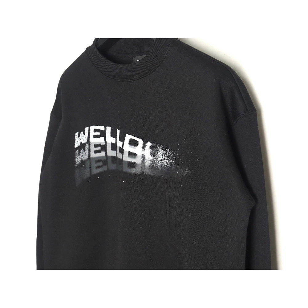 We11done in low price trust seller,in low price trust seller,Clothing,Buy Cheap Discount We11 Done diffused lettering crew neck 