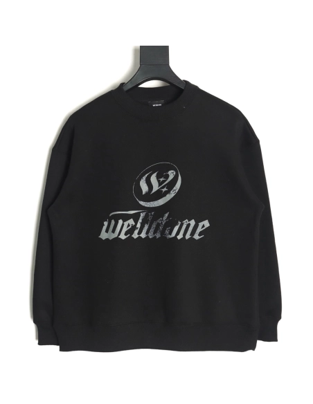 We11done in low price trust seller,in low price trust seller,Clothing,Buy Cheap Discount We11 Done Lettering Crew Neck in low pr