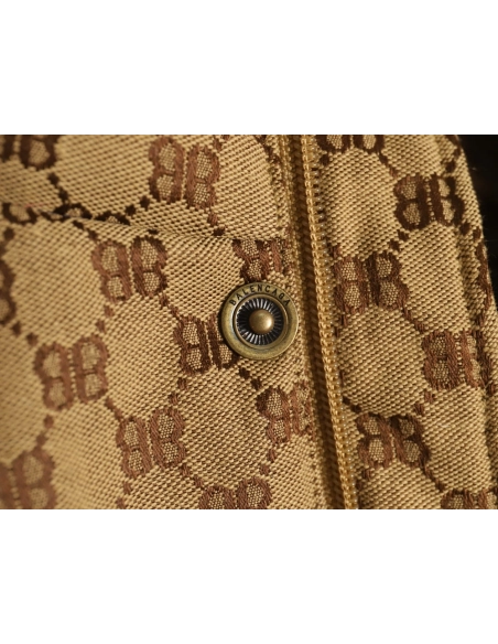 Balenciaga Jacket,Jacket,Clothing,Buy Cheap Discount Balenciaga Gucci joint double B full print down jacket