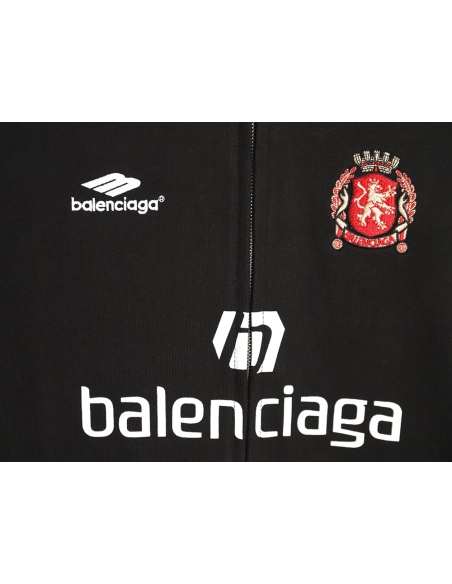 Balenciaga Hoodie,Hoodie,Clothing,Buy Cheap Discount Balenciaga Manchester United joint embroidered printed zipper hoodie