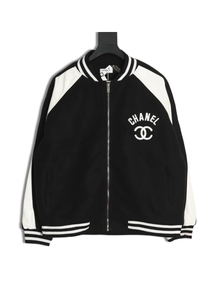 Chanel Jacket,Jacket,Clothing,Buy Cheap Discount Chanel splicing embroidery baseball jacket
