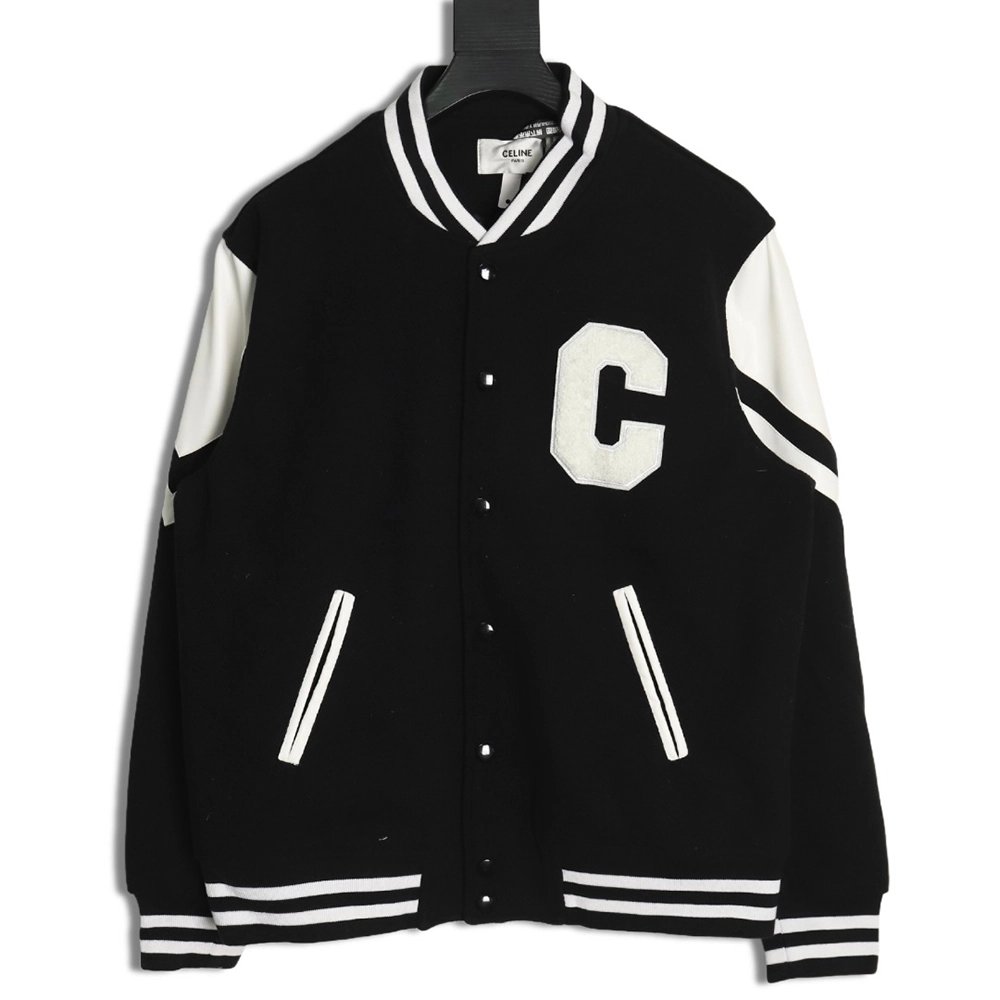 Celine Jacket,Jacket,Clothing,Buy Cheap Discount Celine splicing embroidery baseball jacket