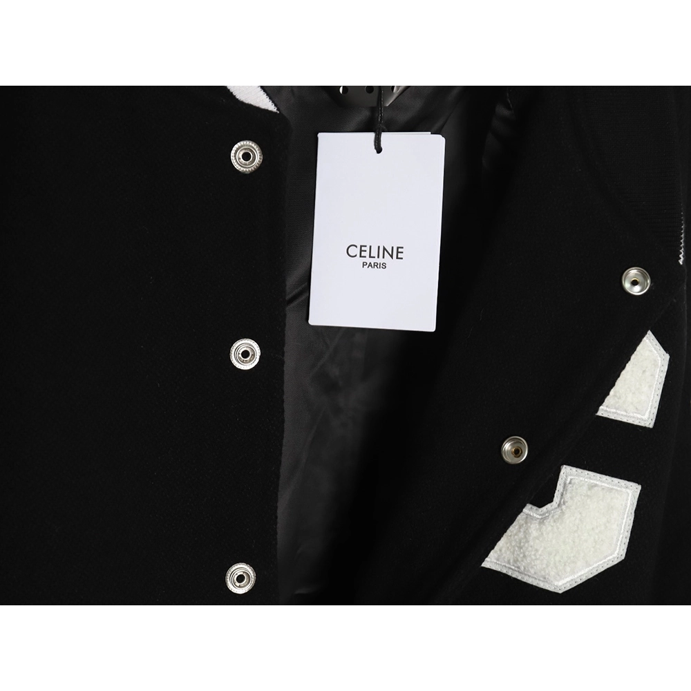 Celine Jacket,Jacket,Clothing,Buy Cheap Discount Celine splicing embroidery baseball jacket