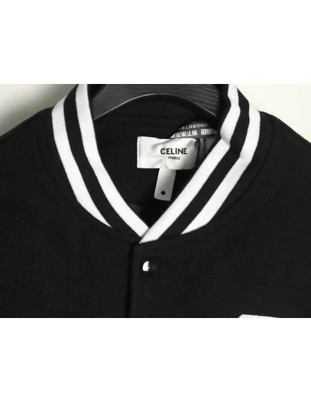 Celine Jacket,Jacket,Clothing,Buy Cheap Discount Celine splicing embroidery baseball jacket