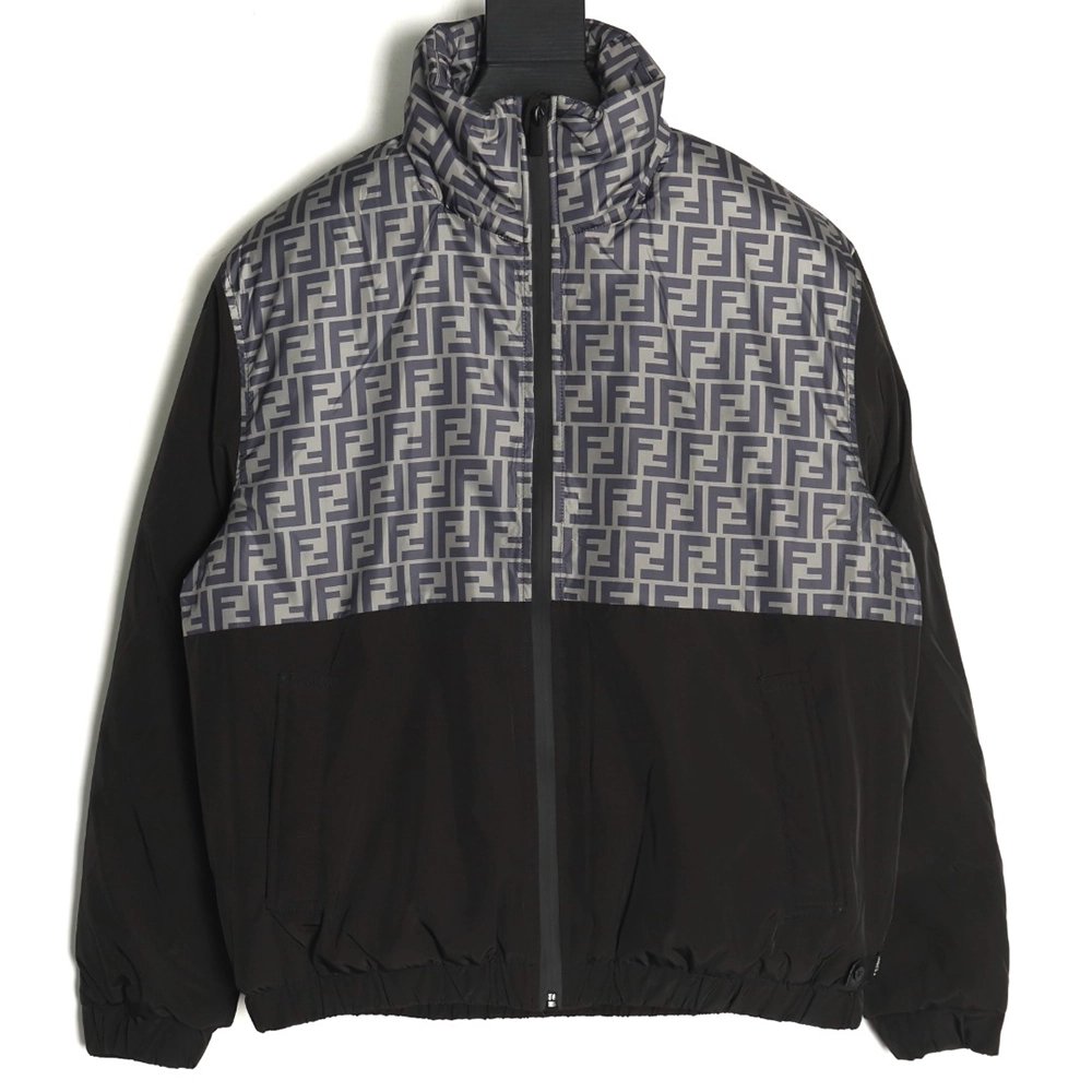 Fendi Jacket,Jacket,Clothing,Buy Cheap Discount Fendi monogram FF full print cotton zipper jacket