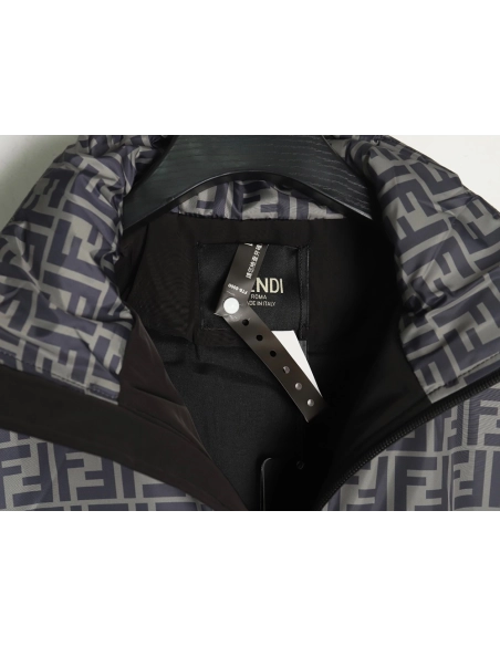 Fendi Jacket,Jacket,Clothing,Buy Cheap Discount Fendi monogram FF full print cotton zipper jacket