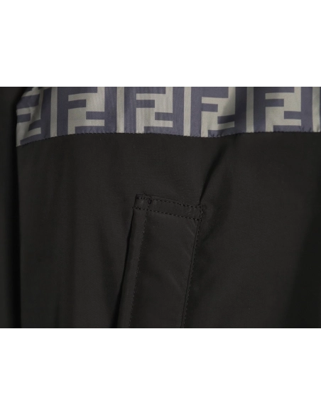 Fendi Jacket,Jacket,Clothing,Buy Cheap Discount Fendi monogram FF full print cotton zipper jacket