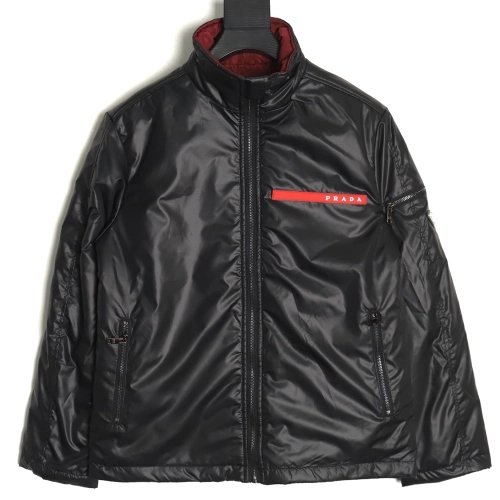 Prada Jacket,Jacket,Clothing,Buy Cheap Discount Prada red trim cotton jacket