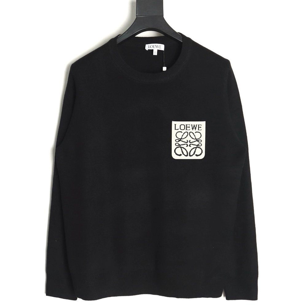 Loewe in low price trust seller,in low price trust seller,Clothing,Buy Cheap Discount Loewe jacquard woven pocket crew neck swea