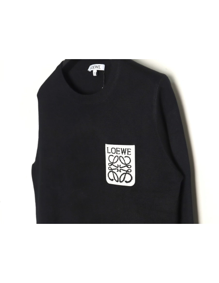 Loewe in low price trust seller,in low price trust seller,Clothing,Buy Cheap Discount Loewe jacquard woven pocket crew neck swea