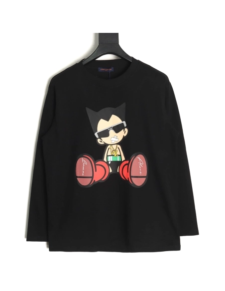 Louis Vuitton T Shirt,Tshirt,Clothing,Buy Cheap Discount Louis Vuitton cartoon character printed pattern long sleeves