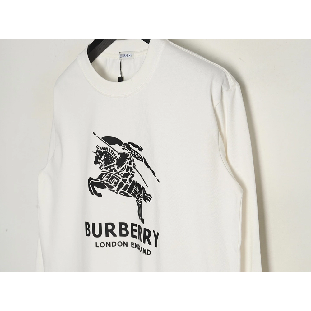 Burberry T Shirt,Tshirt,Clothing,Buy Cheap Discount Burberry Warhorse 3D Logo Long Sleeve TShirt