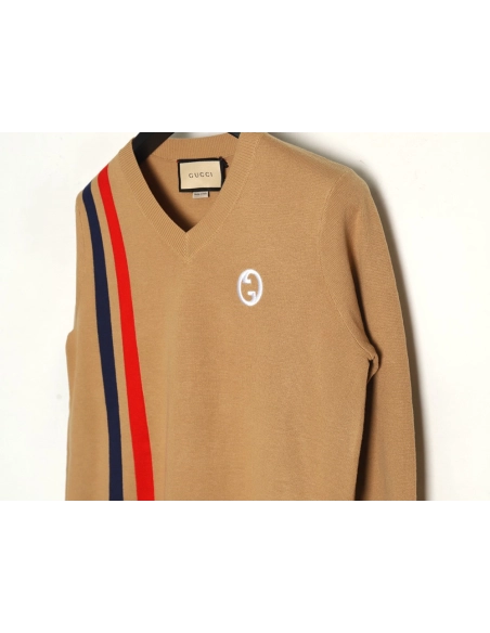 Gucci in low price trust seller,in low price trust seller,Clothing,Buy Cheap Discount Gucci colorblock Vneck interlocking logo k