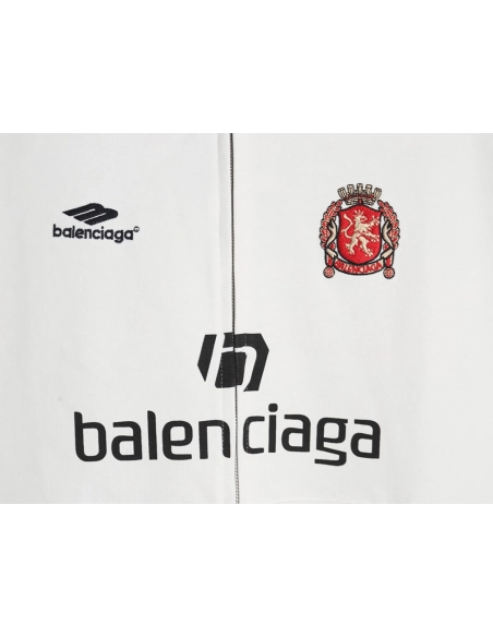 Balenciaga Hoodie,Hoodie,Clothing,Buy Cheap Discount Balenciaga Manchester United joint embroidered printed zipper hoodie