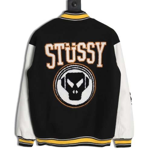 Stussy Jacket,Jacket,Clothing,Buy Cheap Discount Stussy Metalheadz Joint Model Towel Embroidery Baseball Jacket