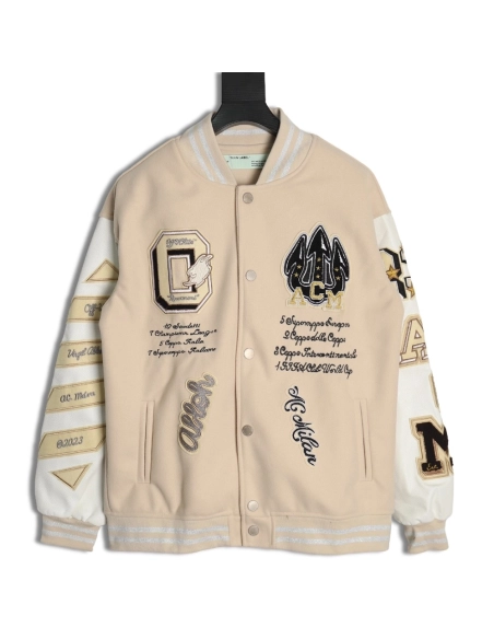 Off White Jacket,Jacket,Clothing,Buy Cheap Discount Off White Devils Arrow Baseball Jacket