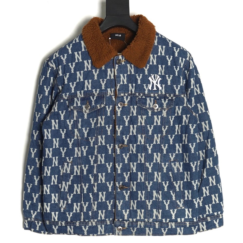 MLB Jacket,Jacket,Clothing,Buy Cheap Discount MLB New York Yankees Denim Sherpa Jacket