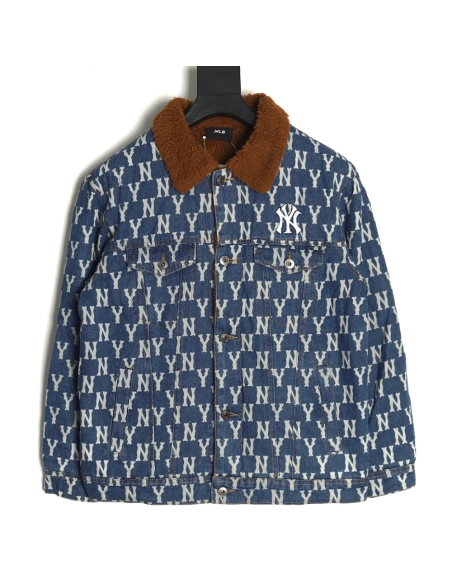 MLB Jacket,Jacket,Clothing,Buy Cheap Discount MLB New York Yankees Denim Sherpa Jacket