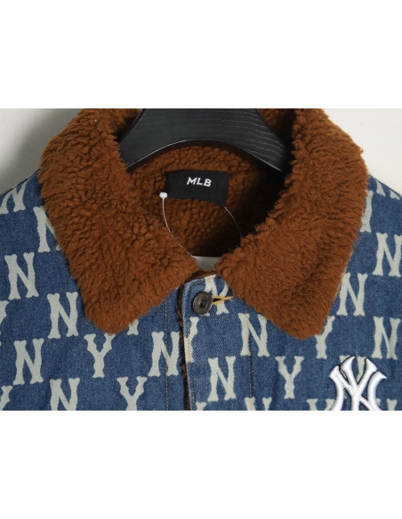 MLB Jacket,Jacket,Clothing,Buy Cheap Discount MLB New York Yankees Denim Sherpa Jacket