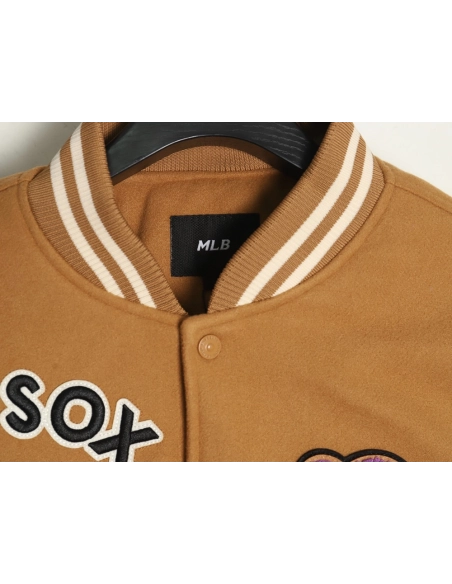 MLB Jacket,Jacket,Clothing,Buy Cheap Discount MLB Logo Embroidered Vintage Baseball Jacket