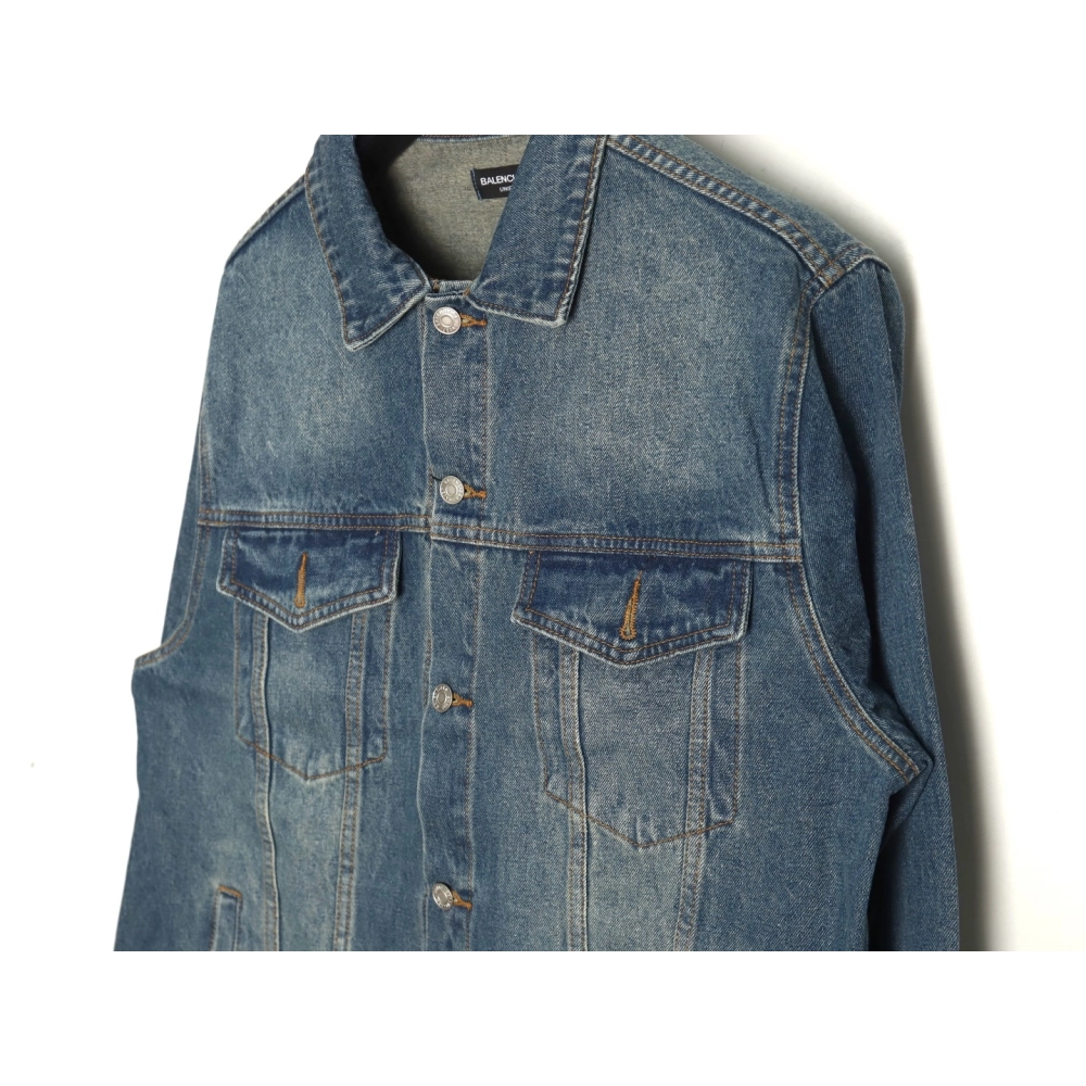 Balenciaga Jacket,Jacket,Clothing,Buy Cheap Discount Balenciaga Crown rhinestone denim jacket