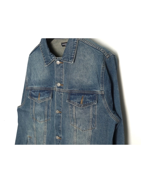 Balenciaga Jacket,Jacket,Clothing,Buy Cheap Discount Balenciaga Crown rhinestone denim jacket