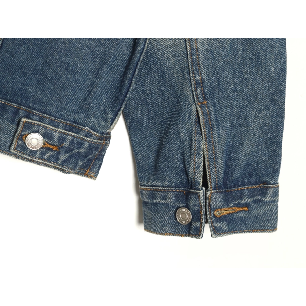 Balenciaga Jacket,Jacket,Clothing,Buy Cheap Discount Balenciaga Crown rhinestone denim jacket