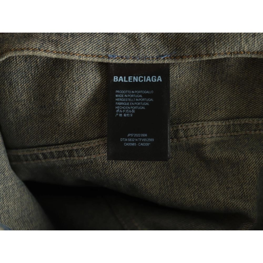 Balenciaga Jacket,Jacket,Clothing,Buy Cheap Discount Balenciaga Crown rhinestone denim jacket