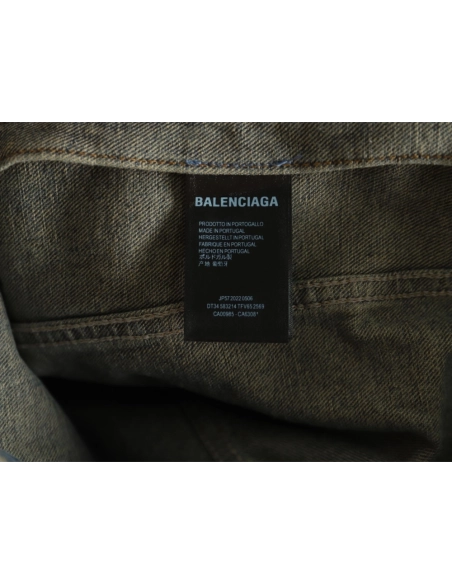 Balenciaga Jacket,Jacket,Clothing,Buy Cheap Discount Balenciaga Crown rhinestone denim jacket