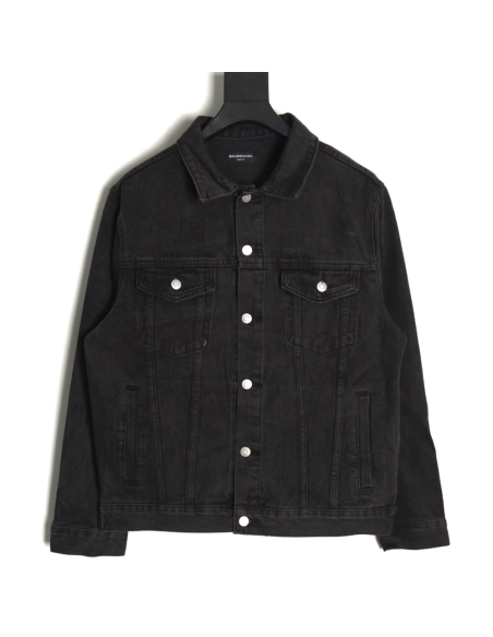 Balenciaga Jacket,Jacket,Clothing,Buy Cheap Discount Balenciaga Crown rhinestone denim jacket
