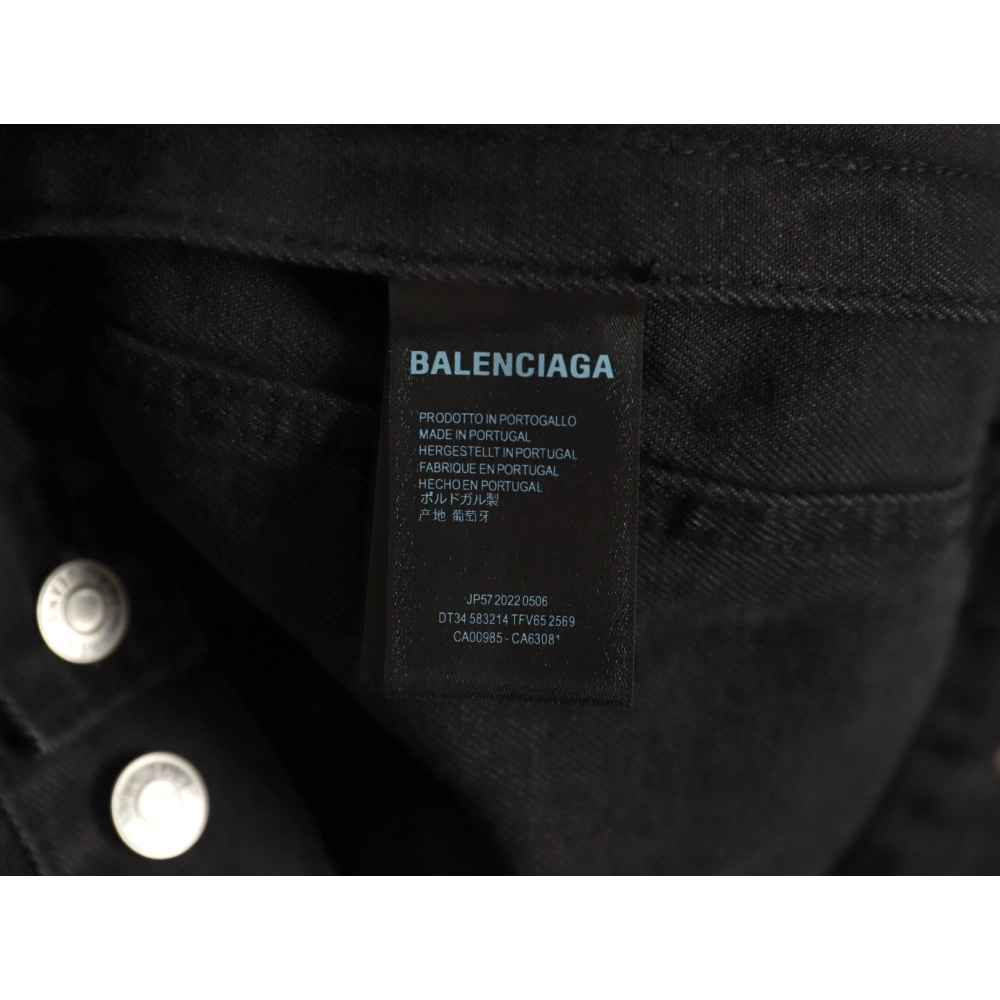 Balenciaga Jacket,Jacket,Clothing,Buy Cheap Discount Balenciaga Crown rhinestone denim jacket