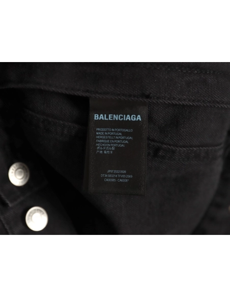Balenciaga Jacket,Jacket,Clothing,Buy Cheap Discount Balenciaga Crown rhinestone denim jacket