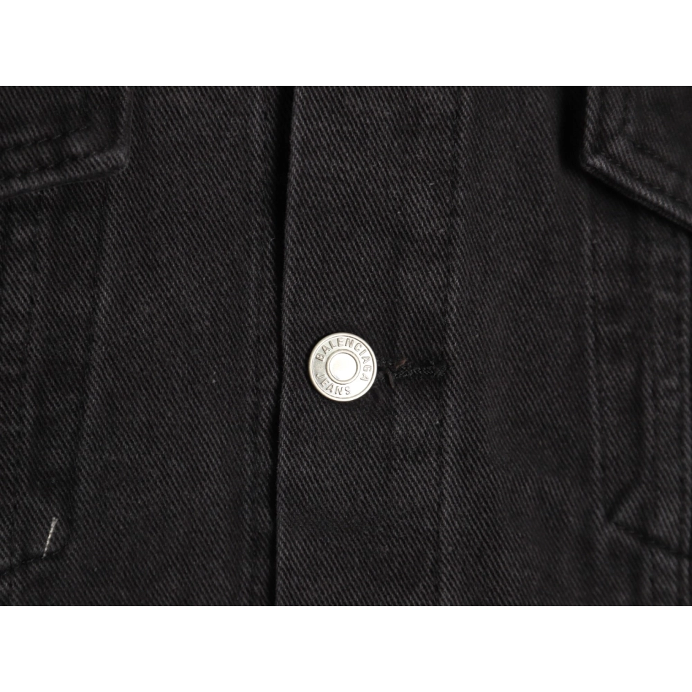 Balenciaga Jacket,Jacket,Clothing,Buy Cheap Discount Balenciaga Crown rhinestone denim jacket