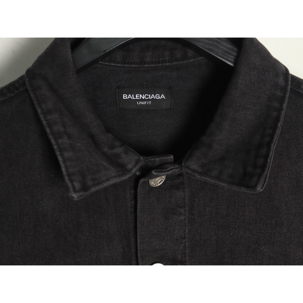 Balenciaga Jacket,Jacket,Clothing,Buy Cheap Discount Balenciaga Crown rhinestone denim jacket
