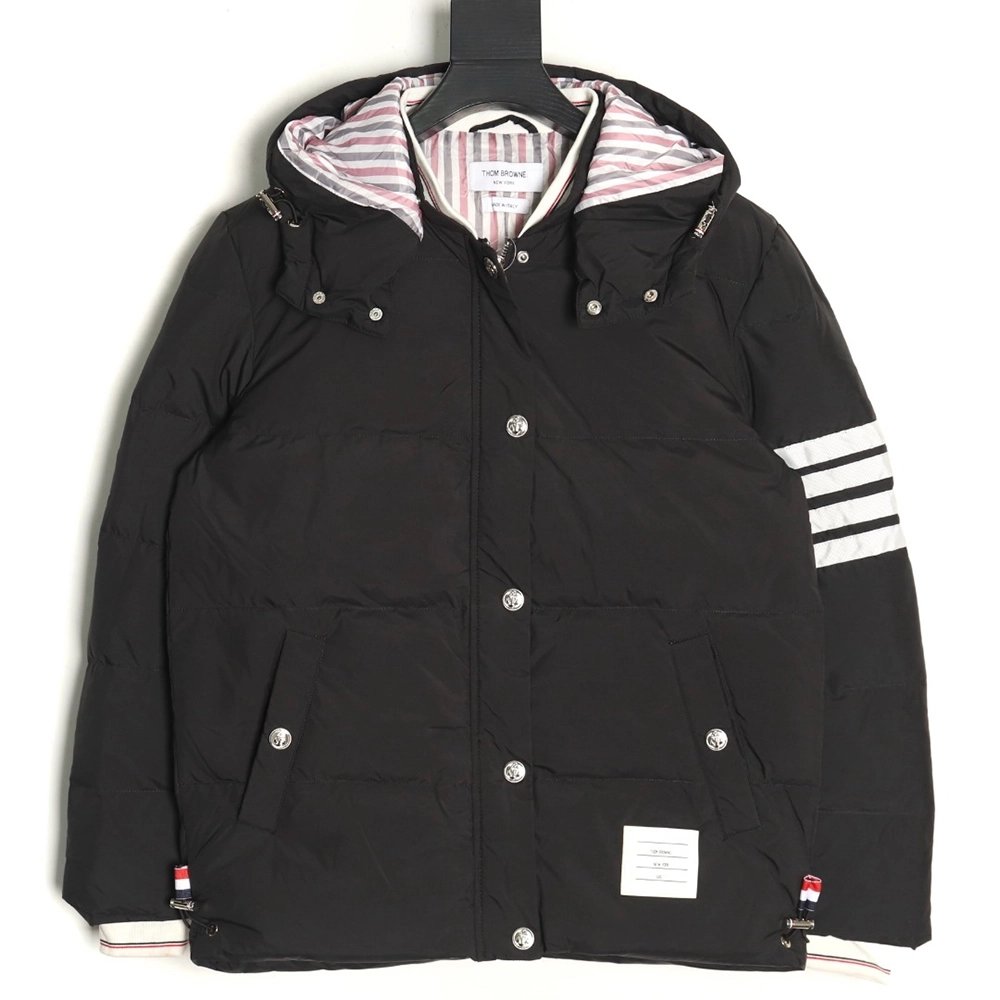 Thom Browne Jacket,Jacket,Clothing,Buy Cheap Discount Thom Browne classic 4bar webbing down jacket