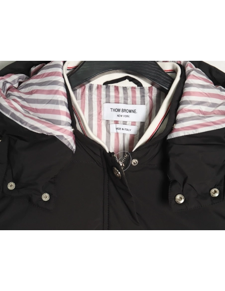 Thom Browne Jacket,Jacket,Clothing,Buy Cheap Discount Thom Browne classic 4bar webbing down jacket