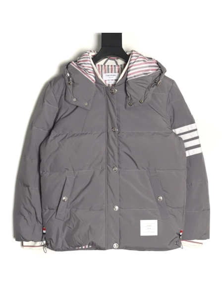 Thom Browne Jacket,Jacket,Clothing,Buy Cheap Discount Thom Browne classic 4bar webbing down jacket