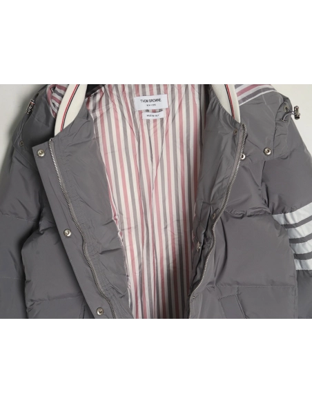 Thom Browne Jacket,Jacket,Clothing,Buy Cheap Discount Thom Browne classic 4bar webbing down jacket