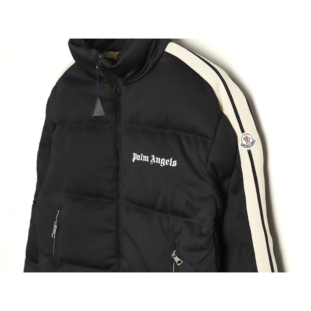 Moncler Jacket,Jacket,Clothing,Buy Cheap Discount Moncler Palm Angels joint color strip embroidery logo down jacket